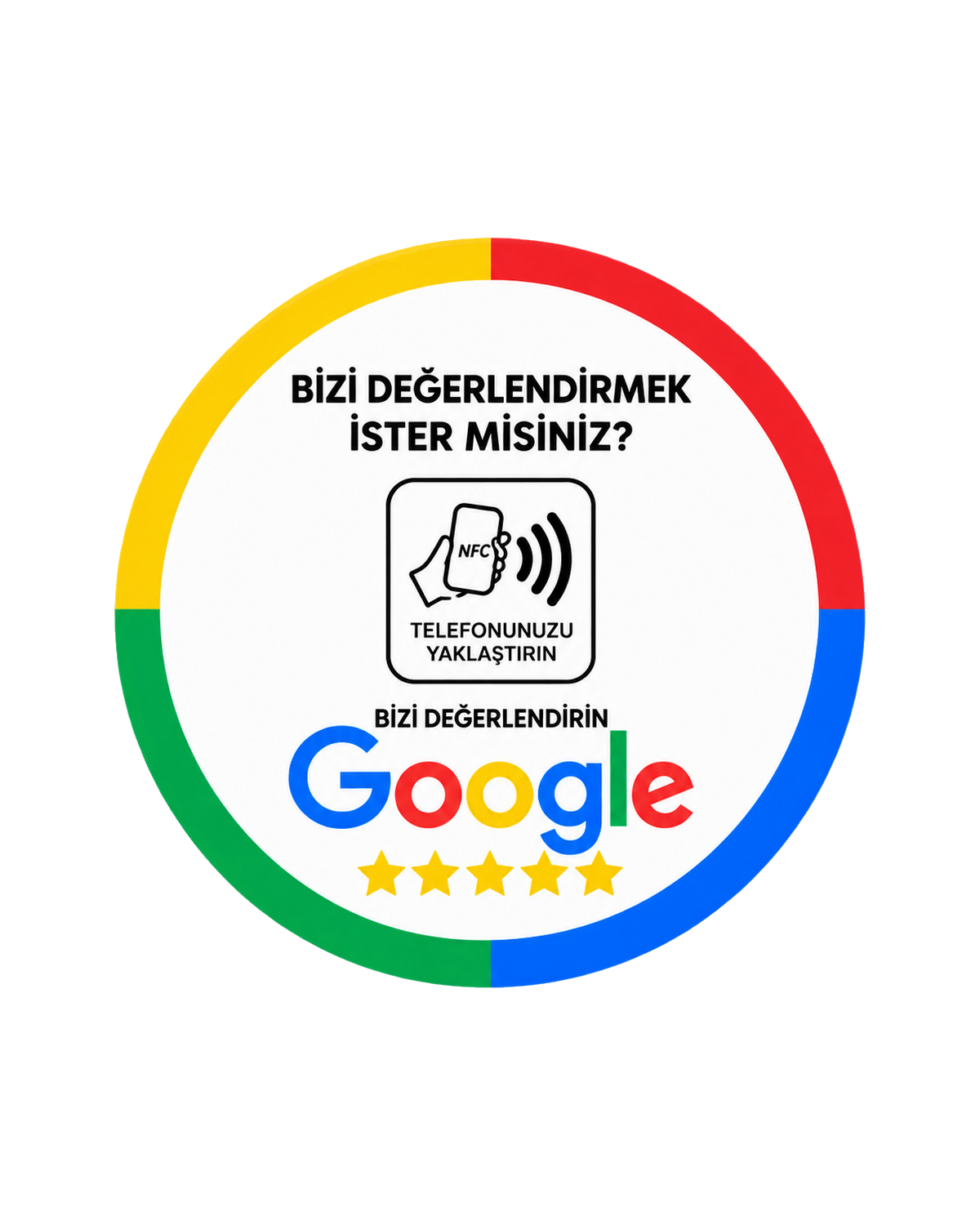 Linkora Google Yorum NFC Kartı - Yuvarlak