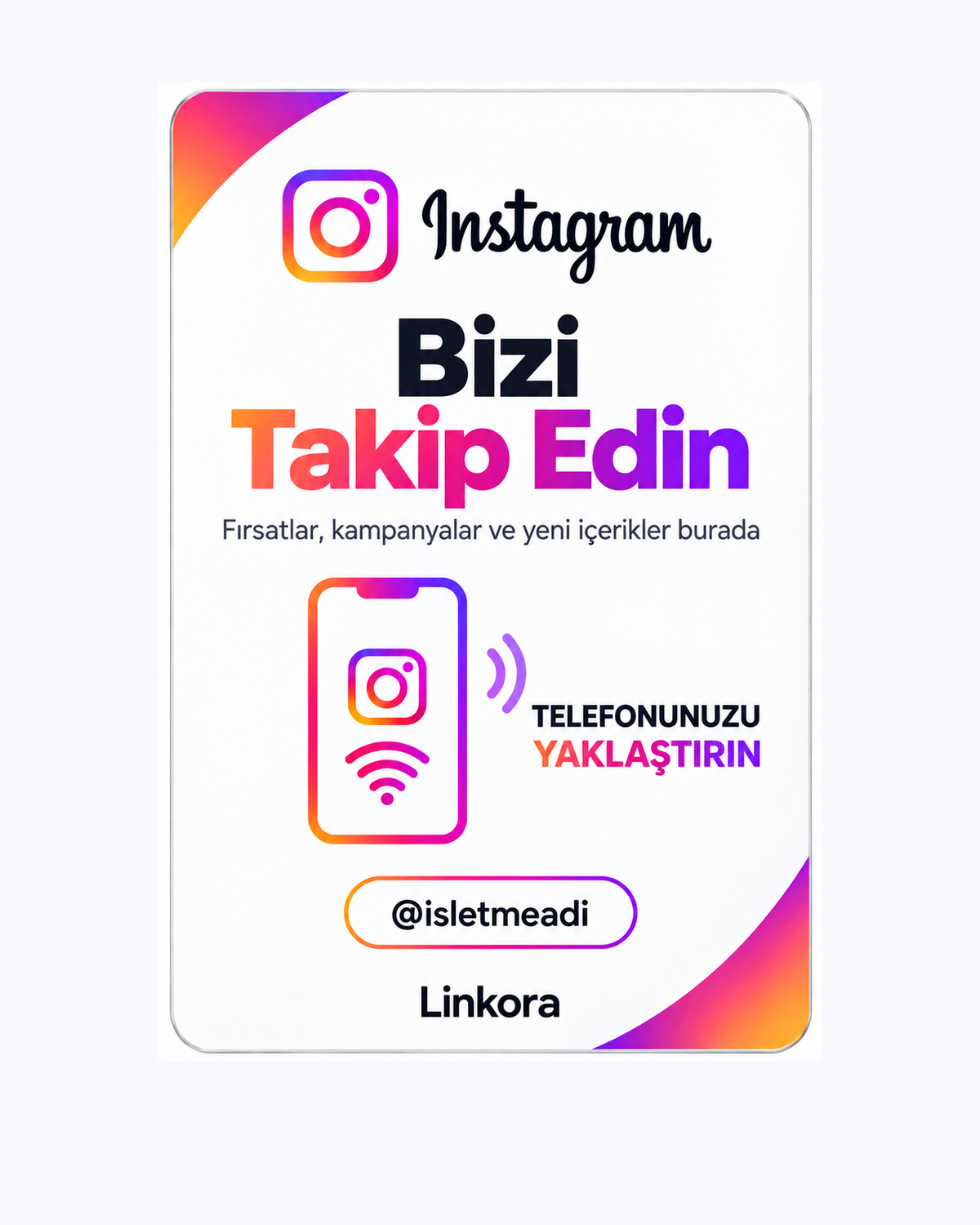 Linkora Instagram Takip Kartı
